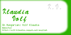 klaudia volf business card